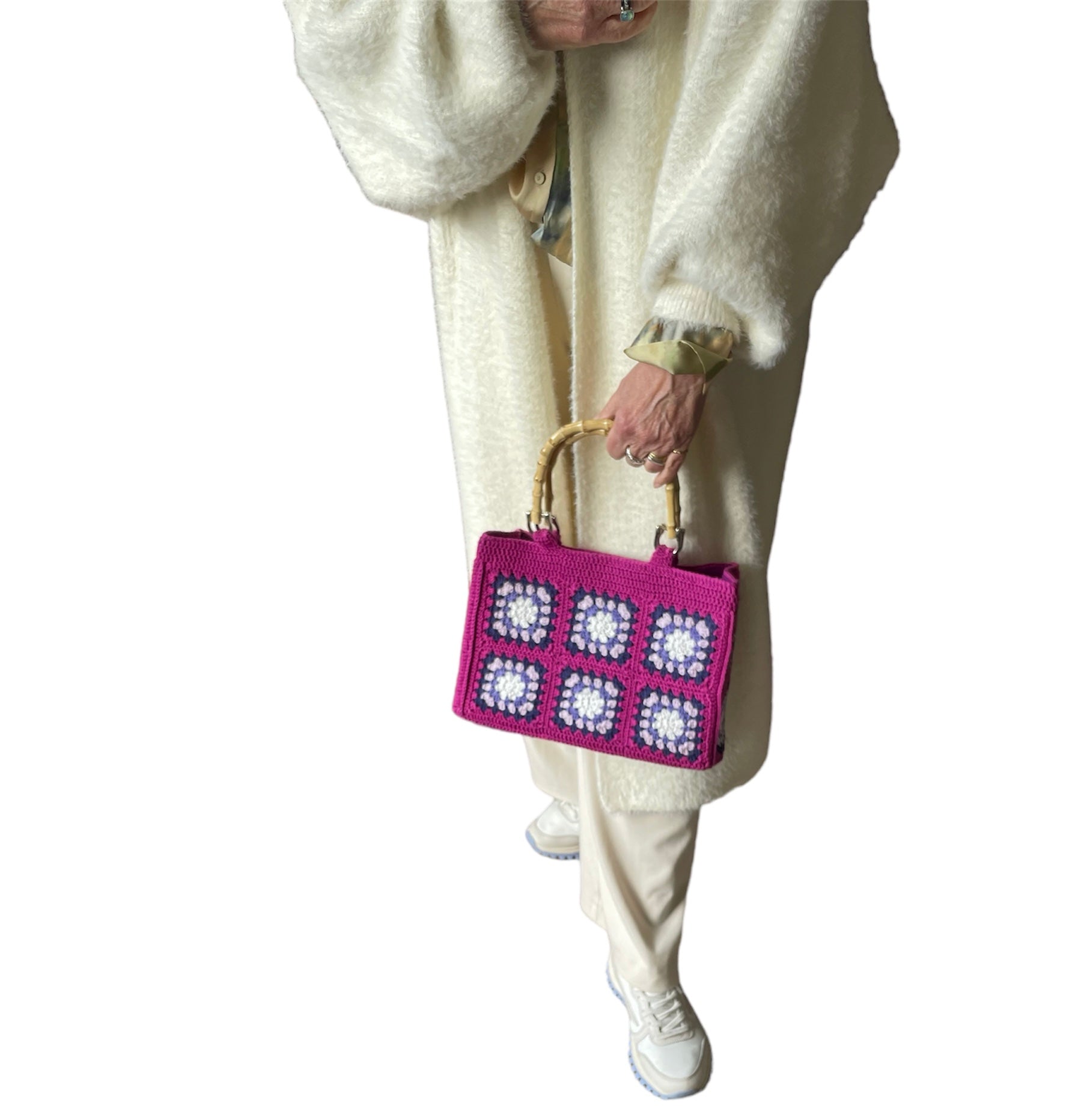 Gehaakte Granny Squares Tas - Cassis paars