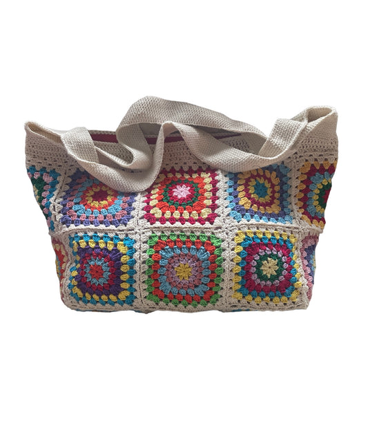 Gehaakte_Schoudertas_Granny_Squares_felle_kleuren_met_cream
