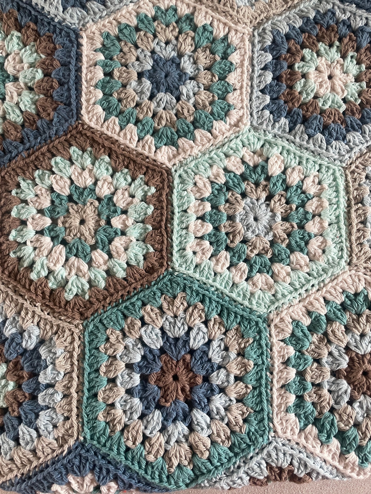 Gehaakte Deken Granny Squares - Aqua