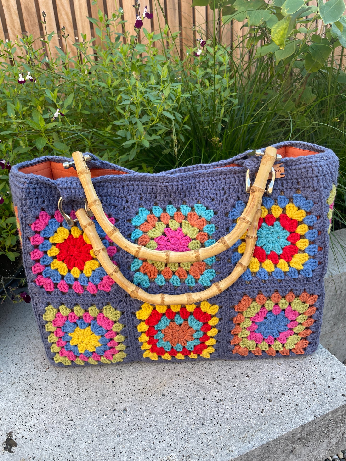 Gehaakte tas granny squares