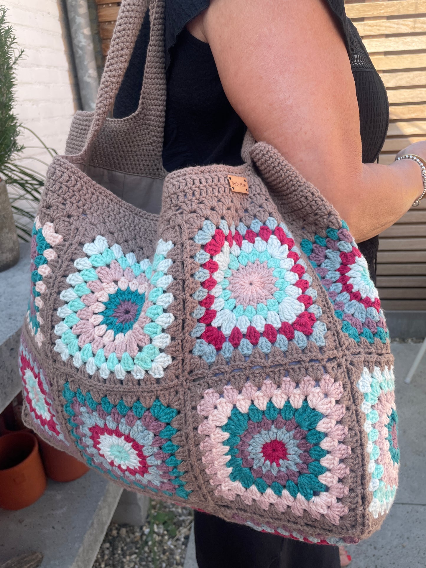 Gehaakte Schoudertas Granny Squares