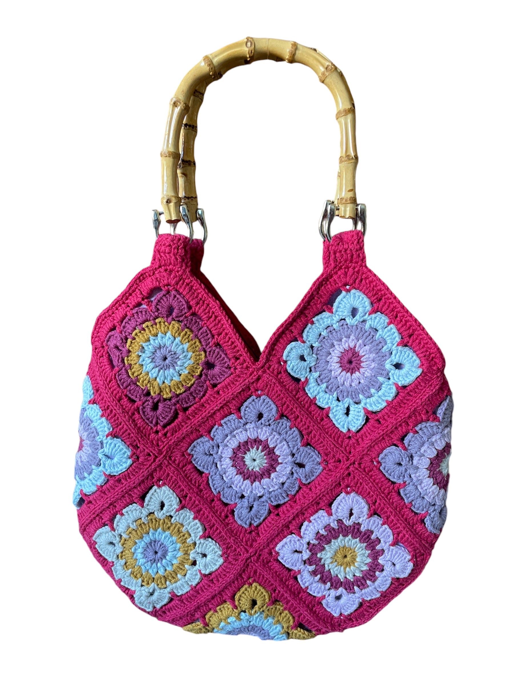 Gehaakte granny squares tas