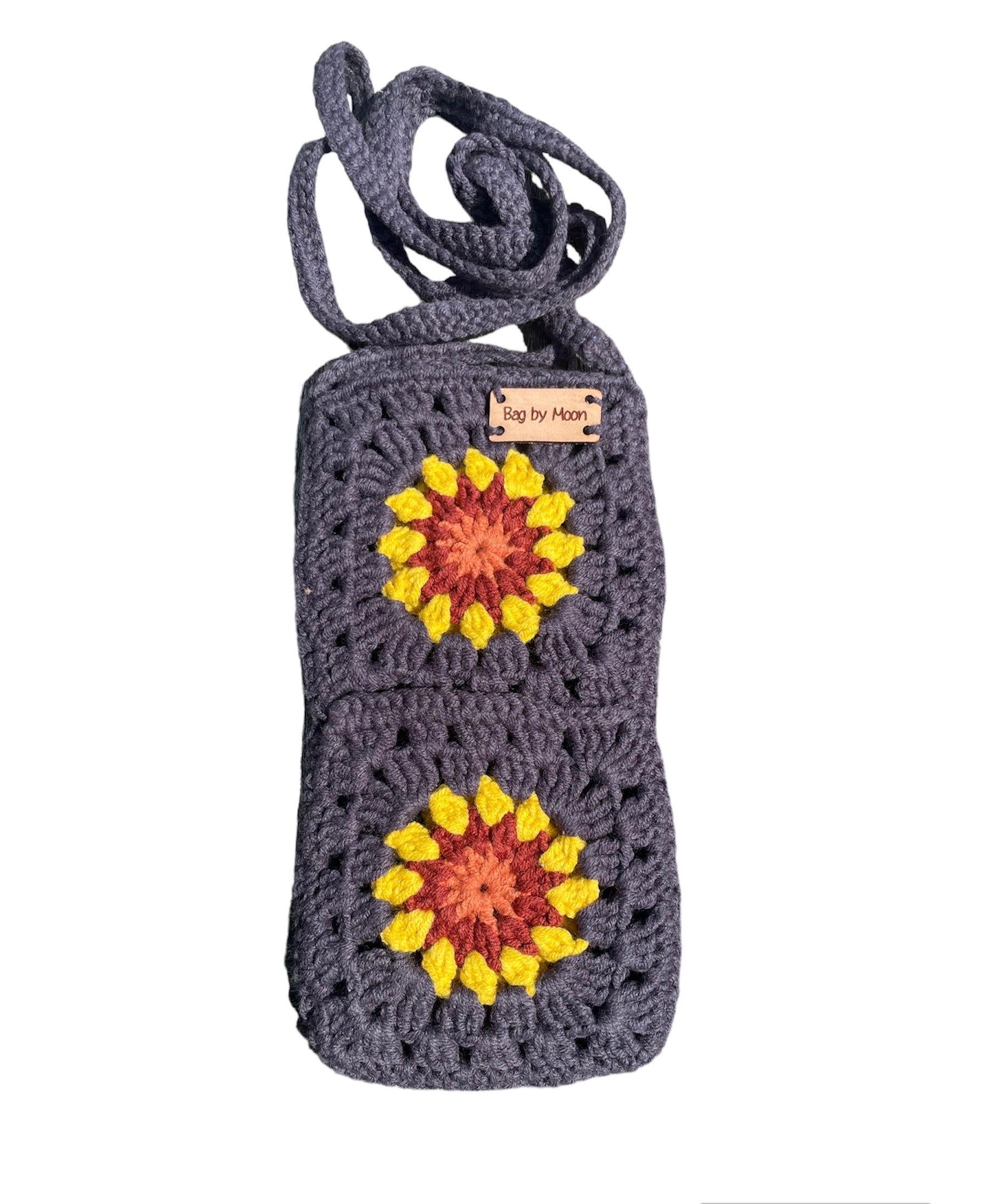 Gehaakt Telefoonhoesje Granny Squares Antraciet